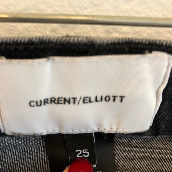 Current Elliott High Waisted The Stilleto Star Print Jeans Size 25 Black - Picture 9 of 9